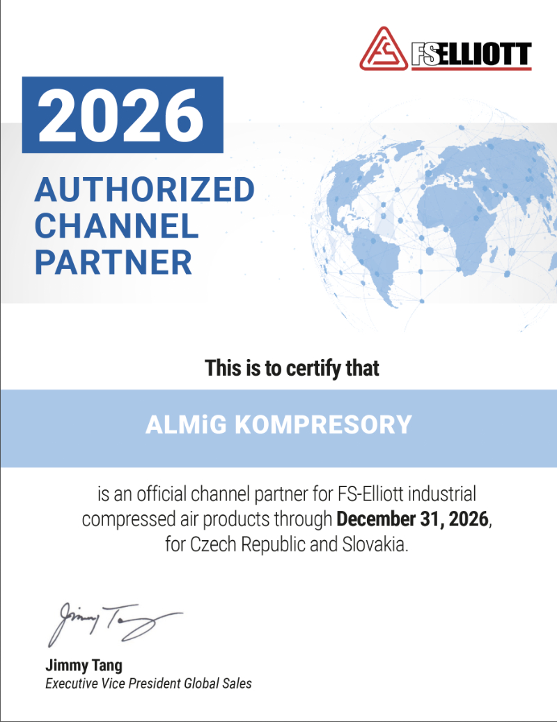 FS-Elliott Authorized Channel Partner Certificate 2026 - ALMiG KOMPRESORY